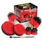 Drill Brush Power Scrubber By Useful Products 7 in W 5 in L Brush, Red R-542OMS-2L-7X-QC-DB - alternate 1